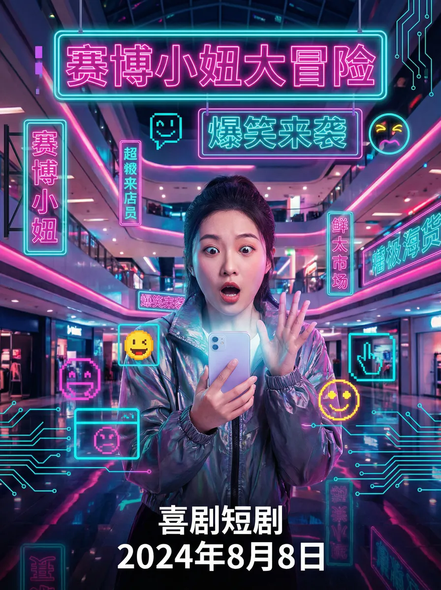 解脱mm 搞笑喜剧短剧 - 赛博小妞大冒险海报